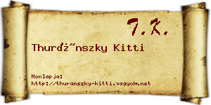 Thuránszky Kitti névjegykártya